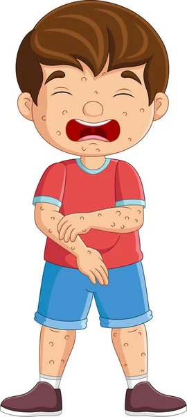 Εικονογράφηση Διάνυσμα Του Cartoon Λυπημένο Μικρό Αγόρι Ανεμοβλογιά — Διανυσματικό Αρχείο