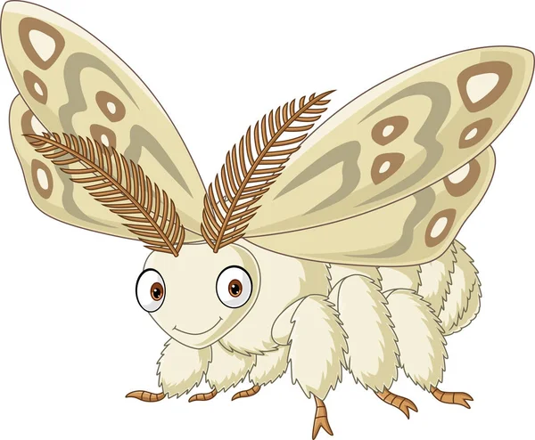 Vektor Illustration Von Cartoon Motte Insekt Auf Weißem Hintergrund — Stockvektor
