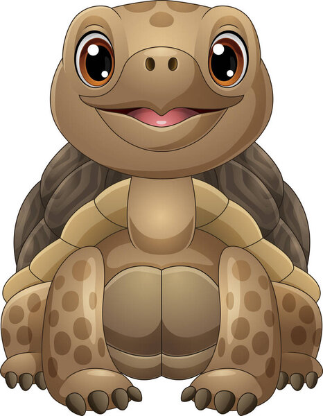 Векторная иллюстрация морской черепахи на белом фоне