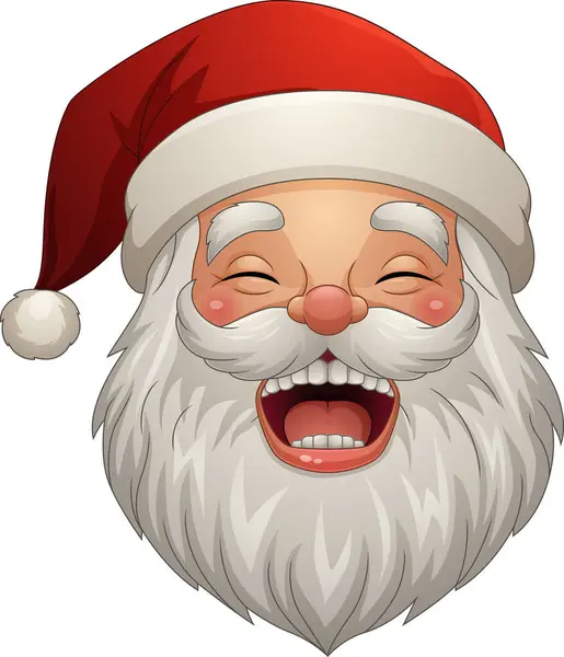 stock vector Vector illustration of Cartoon smiling santa claus head