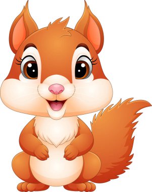 Şirin yavru sincabın vektör çizimi