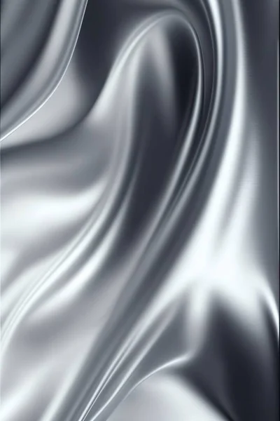 Silver silk wavy fabric background