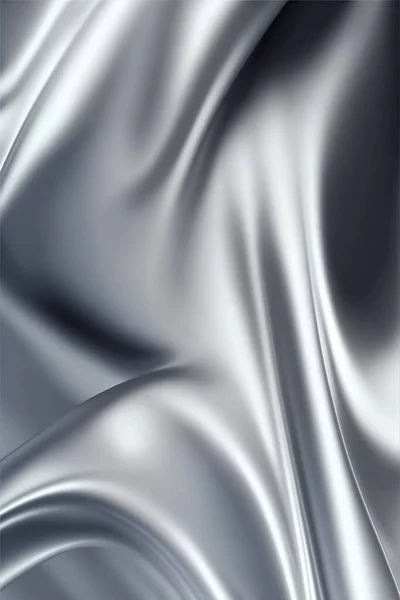 Silver silk wavy fabric background