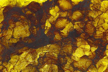 Sarı altın desenli soyut Alkol Mermer Sanatı