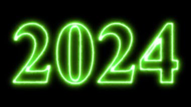 Yıl 2024 Siyah Arkaplan