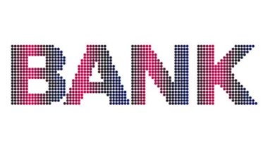 Animasyon Bankasının metin ve hareket efekti başlığı ve beyaz arkaplanda noktalar. Proress Biçimi.