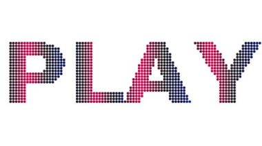 Beyaz arkaplanda noktaları olan hareketli metin ve hareket efekti başlığı. Proress Biçimi.