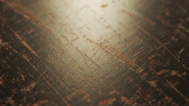 Old Vintage Dark Painted Scratched Wooden Board Seamless Looping Animation — Stock Video