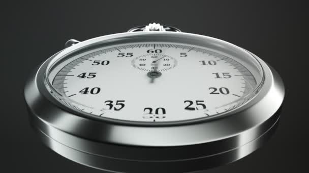 Cronómetro Vintage Contando Segundos Minutos Lapso Tiempo Tiempo Pasa Rápido — Vídeos de Stock