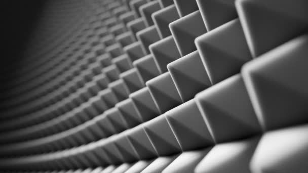 Dark Grey Sponge Soundproof Noise Barrier Infinite Endless Pattern Little — Stock Video