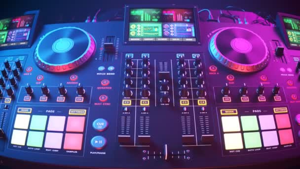 Modern Contemporary Set Mixer Endless Looping Animation Professional Electronic Club — Stock Video
