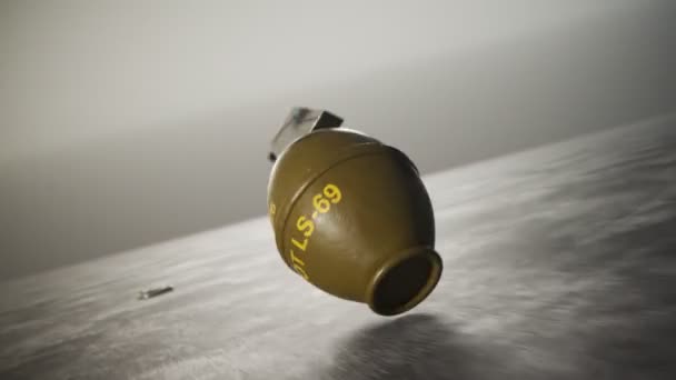 Kamera Hodila Ruční Granát M26 Otočný Citrónový Granát Bez Bezpečnostní — Stock video
