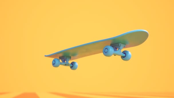 Processo Montagem Skate Animação Mostra Elementos Tabuleiro Combinando Ordem Rolamentos — Vídeo de Stock