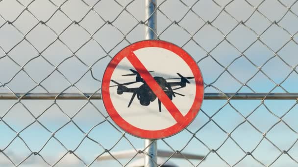 Câmera Concentra Sinal Sem Zona Drones Faz Zoom Para Fora — Vídeo de Stock