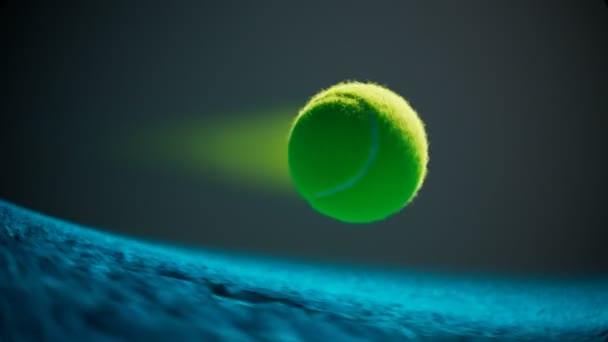 Animazione Una Mosca Senza Fine Una Palla Tennis Palla Potente — Video Stock