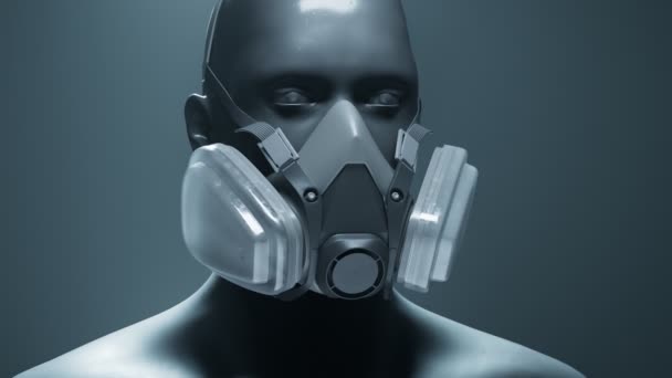 Conceito Máscara Protetora Respiratória Filme Mostra Como Usar Uma Máscara — Vídeo de Stock