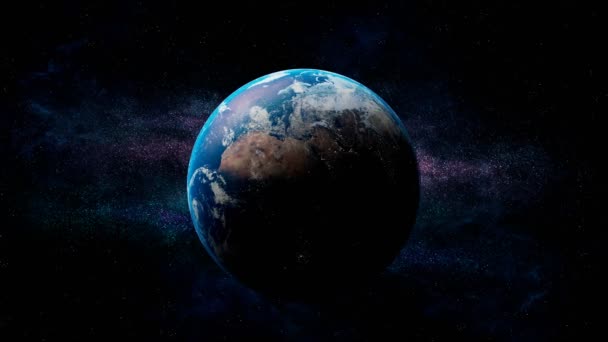 Кадры Показывают Планету Земля Космосе Покрытие Сети Технологией Пятое Мобильное — стоковое видео
