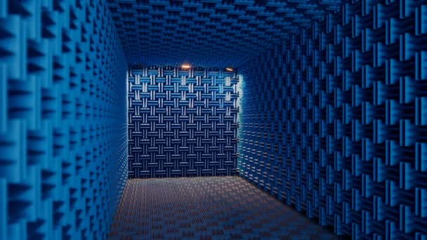 Footage Modern Music Recording Studio Acoustic Panels Professional Anechoic Chamber — Stock Video