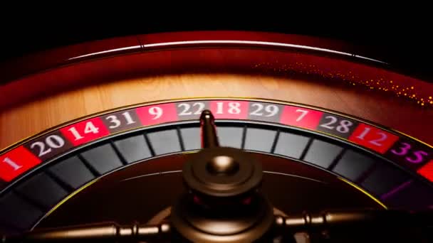 Gros Plan Une Roulette Rotation Présentation Une Roue Roulette Casino — Video