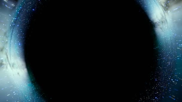 Agujero Negro Medio Del Espacio Exterior Absorbe Las Estrellas Más — Vídeo de stock