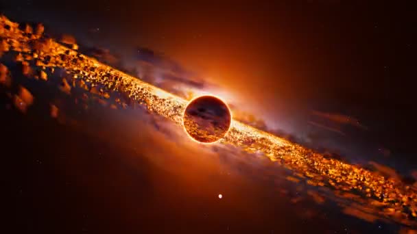 Gaură Neagră Mijlocul Spațiului Exterior Absoarbe Cele Mai Apropiate Stele — Videoclip de stoc