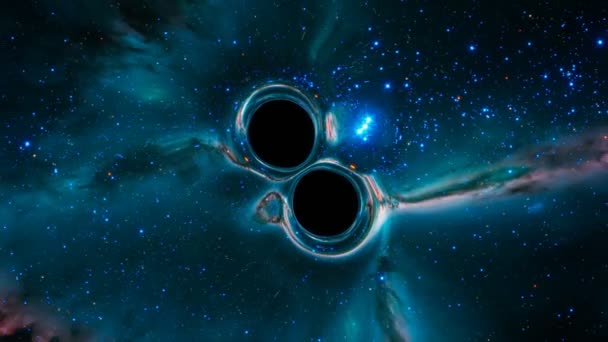 Găurile Negre Din Mijlocul Spațiului Exterior Absorb Cele Mai Apropiate — Videoclip de stoc