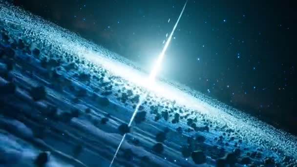 Ein Schwarzes Loch Der Mitte Des Weltraums Absorbiert Die Nächsten — Stockvideo