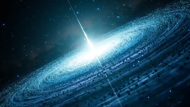 Czarna Dziura Środku Kosmosu Pochłania Najbliższe Gwiazdy Region Przestrzeni Silnych — Wideo stockowe