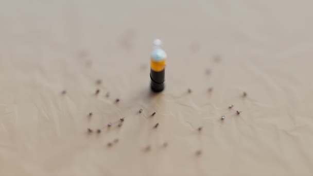 스파크에 두꺼운 숫자는 배터리에서 진드기 곤충을 파괴하고 위험한 기생충은 Lyme — 비디오