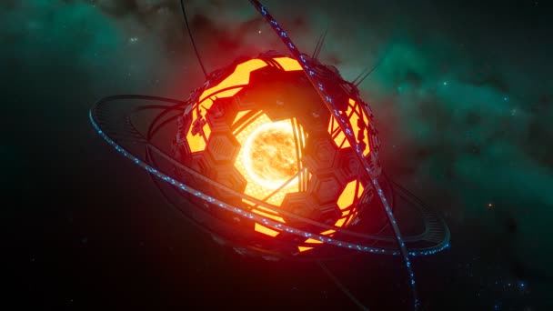 Concept Sphère Dyson Une Mégastructure Hypothétique Qui Englobe Une Étoile — Video