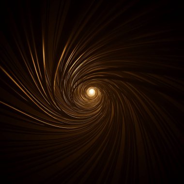Dijital iletişimin optik fiberi. Karanlık bir arka planda bilgi akışı olan optik bir fiber. Işık hızı, hareket halindeki kıvrımlı çizgiler. Güzel girdaplar. Girdap.