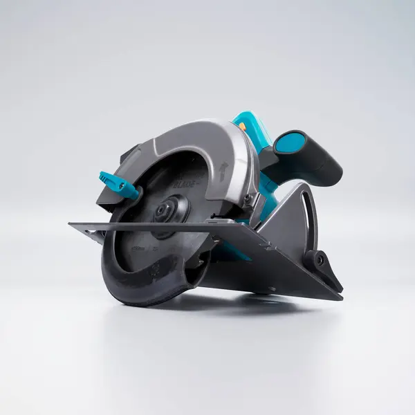 Rendering Image Features Brand New Circular Saw Modern Design Turquoise — Stock Photo, Image