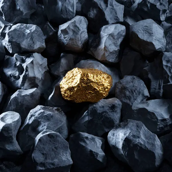 Pure Shiny Gold Piece Rocks Expensive Noble Metal Golden Nugget — Stock Photo, Image