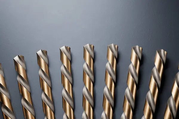 Set Metal Cordless Drill Bits High Hardness Diamond Coated Drill — Stock Photo, Image