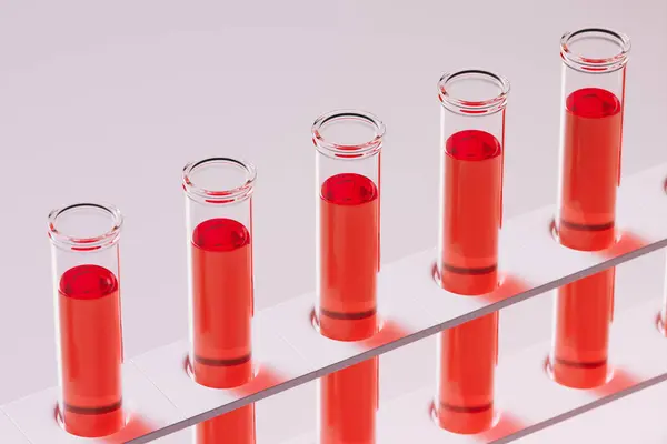 Flask Filled Strange Liquid Samples Analysis Test Tubes Used Analyzing Stock Picture