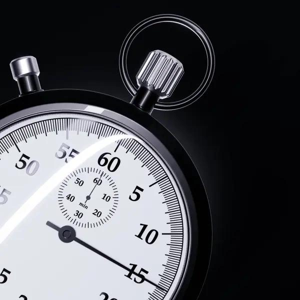 Klasik Krom Zarif Kronometre Saniyeleri Dakikaları Sayıyor Güvenebileceğiniz Kesin Doğru — Stok fotoğraf