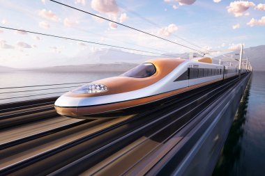 Modern seyahatin özünü yakalayan bu hızlı tren, görkemli dağlarla ve geniş deniz ufkuyla birlikte tanık olarak köprüyü geçiyor..