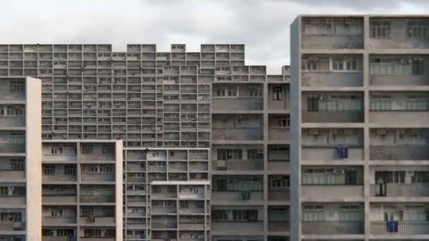 Captivating Triptych Portraying Tightly Packed Array Aged Residential Buildings Each — Stock Video