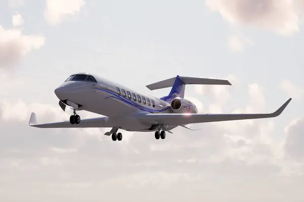 Captivating View Opulent Private Jet Flight Symbolizing Epitome Luxury Air — Stock Photo, Image