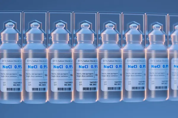 Tıbbi Klinik Ortamlarda Güvenli Tek Kullanımlık Uygulamalar Için Etiketlenmiş Sterilize — Stok fotoğraf