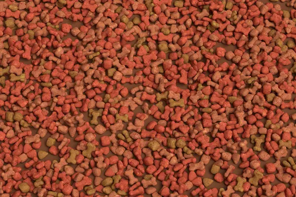 Detailed Close Image Displaying Colorful Array Dry Dog Food Pellets — Stock Photo, Image