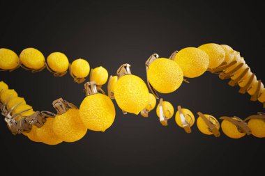 Artistik olarak limonlara benzemesi için modifiye edilmiş bir dizi el bombasını karanlık bir arkaplanda sergileyen yaratıcı bir tasvir. Bu sürrealite kompozisyonu tehlikeyi aşina kılıyor..