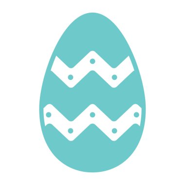 Festival Teal Mutlu Paskalya Yumurtaları Zigzag ve Beyaz Zigzag ve Küçük Noktalı Nokta Örnekleri