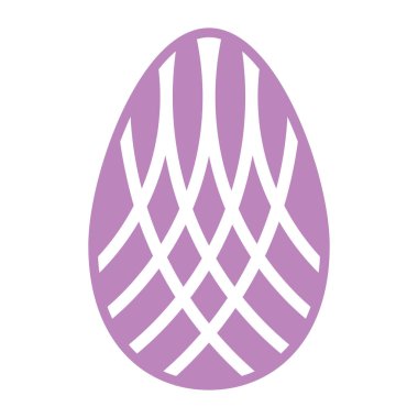 Sophisticated Happy Easter Egg Design with Delicate Geometric Pattern clipart