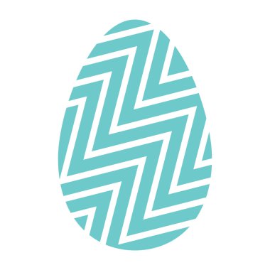 Çarpıcı bir Teal Arkaplanı ve kalın beyaz zikzak desenli Mutlu Paskalya Yumurtaları