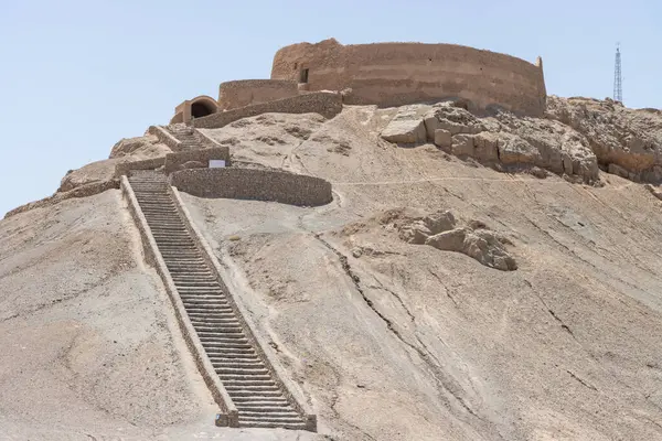 Zoroastrians Turnurile Tăcerii Dakhmeh Zartoshtian Provincia Yazd Iran Imagini stoc fără drepturi de autor