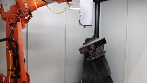 Bras Automatisation Robotisé Industriel Pour Soudage Des Métaux Bras Machine — Video