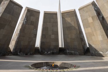 Yerevan, Armenia February 14 2024: Armenian genocide memorial. It is a monument built for the Armenian genocide committed by the Ottoman Empire between 1915 and 1923 clipart