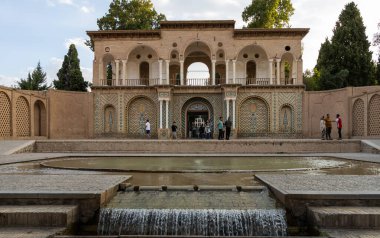 Mahan Kerman Iran September 19 2024: Shahzadeh Mahan Historical Garden. Historical Persian garden listed as a UNESCO World Heritage Site near Mahan in Kerman Province, Iran clipart