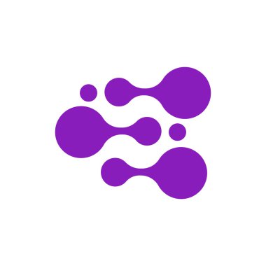 Molekül logo illüstrasyon vektör şablonu